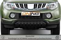 Frontbügel Unterfahrschutz für Mitsubishi L200 KJOT 2015-2019 SCHWARZ 70mm breit