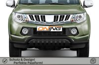 Frontbügel Unterfahrschutz für Mitsubishi L200 KJOT 2015-2019 SCHWARZ 70mm breit