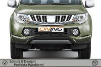 Frontbügel für Mitsubishi L200 KJOT 2015-2019 SCHWARZ 70mm breit Edelstahl Gutachten