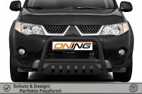 Frontbügel Unterfahrschutz für Mitsubishi Outlander II 2006-2010 SCHWARZ 60mm
