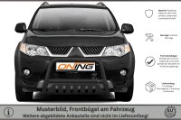Frontbügel Unterfahrschutz für Mitsubishi Outlander II 2006-2010 SCHWARZ 60mm