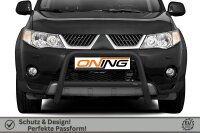 Frontbügel mit Querstreben für Mitsubishi Outlander II 2006-2010 SCHWARZ 60mm