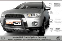 Frontbügel Unterbodenschutz für Mitsubishi Outlander II 2010-2012 SCHWARZ 60mm