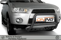 Frontbügel Unterfahrschutz für Mitsubishi Outlander II 2010-2012 SCHWARZ 60mm
