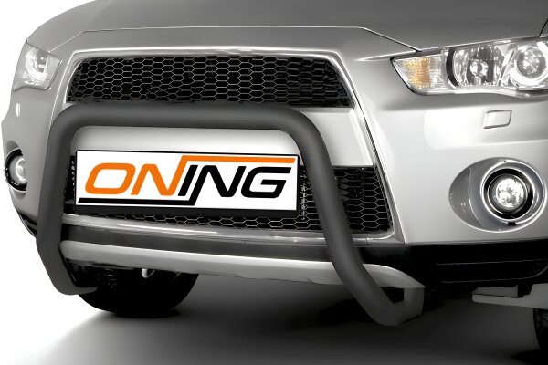 Frontbügel für Mitsubishi Outlander II 2010-2012 SCHWARZ 60mm Edelstahl Gutachten