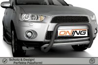 Frontbügel für Mitsubishi Outlander II 2010-2012 SCHWARZ 60mm Edelstahl Gutachten