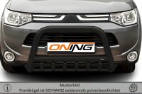 Frontbügel mit Unterbodenschutz für Mitsubishi Outlander III 2012-2015 SCHWARZ 70mm