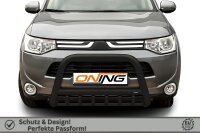 Frontbügel mit Unterbodenschutz für Mitsubishi Outlander III 2012-2015 SCHWARZ 70mm