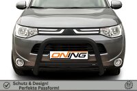 Frontbügel mit Querstreben für Mitsubishi Outlander III 2012-2015 SCHWARZ 70mm Gutachten