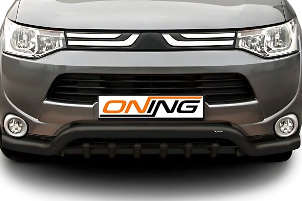 Frontbügel Unterbodenschutz für Mitsubishi Outlander III 2012-2015 SCHWARZ 70mm breit