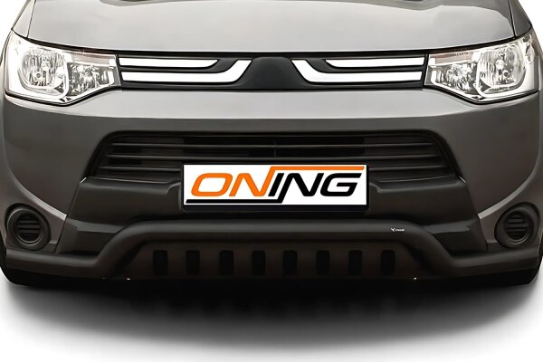 Frontbügel Unterfahrschutz für Mitsubishi Outlander III 2012-2015 SCHWARZ 70mm breit