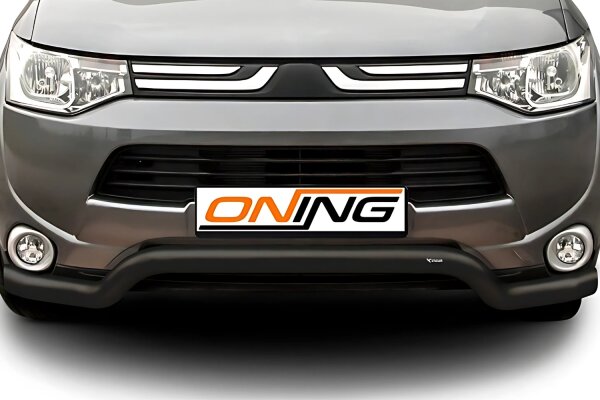 Frontbügel für Mitsubishi Outlander III 2012-2015 SCHWARZ 70mm breit Edelstahl Gutachten