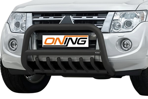 Frontbügel Unterbodenschutz für Mitsubishi Pajero V80 2007-2015 SCHWARZ 70mm