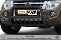 Frontbügel Unterbodenschutz für Mitsubishi Pajero V80 2007-2015 SCHWARZ 70mm