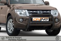 Frontbügel mit Querstreben für Mitsubishi Pajero V80 2007-2014 SCHWARZ 70mm