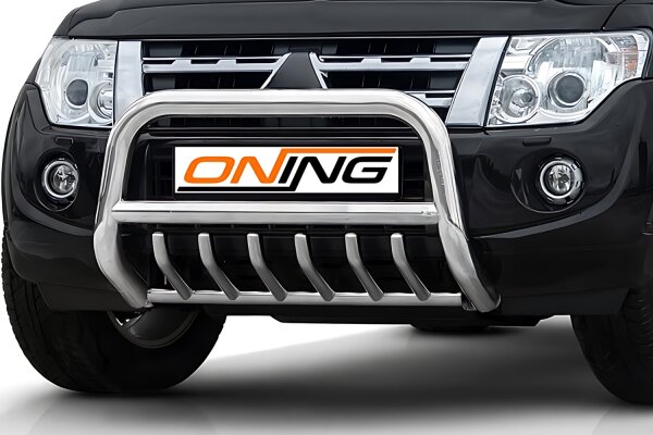 Frontbügel mit Unterbodenschutz für Mitsubishi Pajero V80 2007-2015 70mm Gutachten