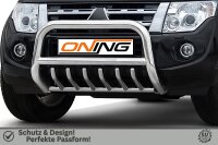 Frontbügel mit Unterbodenschutz für Mitsubishi Pajero V80 2007-2015 70mm Gutachten