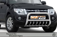 Frontbügel mit Unterbodenschutz für Mitsubishi Pajero V80 2007-2015 70mm Gutachten