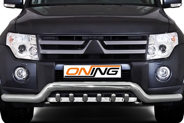 Frontbügel Unterbodenschutz für Mitsubishi Pajero V80 2007-2014 70mm breit