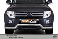Frontbügel für Mitsubishi Pajero V80 2007-2014 70mm breit Edelstahl Gutachten