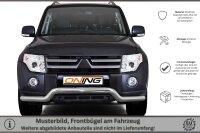 Frontbügel für Mitsubishi Pajero V80 2007-2014 70mm breit Edelstahl Gutachten