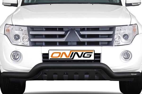 Frontbügel Unterfahrschutz für Mitsubishi Pajero V80 07-15 SCHWARZ breit Gutachten