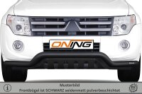 Frontbügel Unterfahrschutz für Mitsubishi Pajero V80 07-15 SCHWARZ breit Gutachten