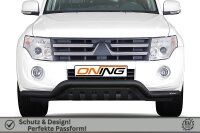 Frontbügel Unterfahrschutz für Mitsubishi Pajero V80 07-15 SCHWARZ breit Gutachten