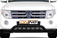 Frontbügel Unterbodenschutz für Mitsubishi Pajero V80 2007-2014 SCHWARZ breit