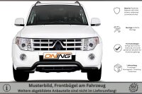 Frontbügel für Mitsubishi Pajero V80 2007-2014 SCHWARZ 70mm breit Gutachten