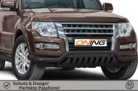 Frontbügel Unterfahrschutz für Mitsubishi Pajero V80 2015- SCHWARZ breit