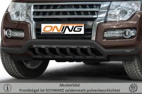 Frontbügel Unterbodenschutz für Mitsubishi Pajero V80 2015- SCHWARZ breit