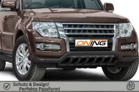Frontbügel Unterbodenschutz für Mitsubishi Pajero V80 2015- SCHWARZ breit