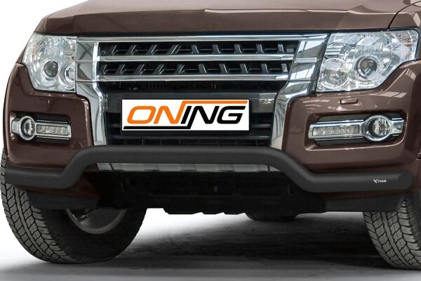 Frontbügel für Mitsubishi Pajero V80 2015- SCHWARZ 70mm breit Gutachten