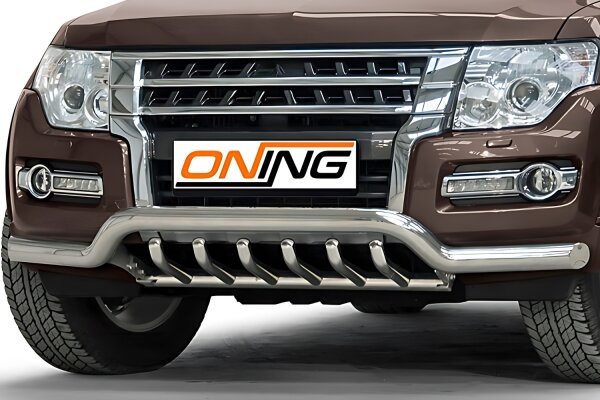 Frontbügel mit Unterbodenschutz für Mitsubishi Pajero V80 2015- 70mm breit