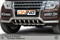 Frontbügel mit Unterbodenschutz für Mitsubishi Pajero V80 2015- 70mm breit