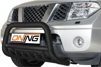Frontbügel mit Unterbodenschutz für Nissan Navara D40 2005-2010 SCHWARZ 70mm
