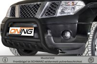 Frontbügel mit Unterbodenschutz für Nissan Navara D40 2005-2010 SCHWARZ 70mm