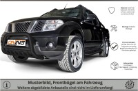 Frontbügel mit Unterbodenschutz für Nissan Navara D40 2005-2010 SCHWARZ 70mm