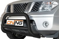 Frontbügel mit Querstreben für Nissan Navara D40 2005-2010 SCHWARZ 70mm Gutachten