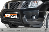 Frontbügel mit Querstreben für Nissan Navara D40 2.5dCi 2010-2015 SCHWARZ 70mm
