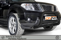 Frontbügel mit Querstreben für Nissan Navara D40 2.5dCi 2010-2015 SCHWARZ 70mm