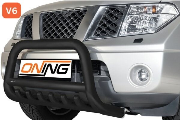 Frontbügel Unterbodenschutz für Nissan Navara D40 V6 2010-2015 SCHWARZ 70mm