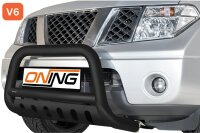 Frontbügel mit Unterfahrschutz für Nissan Navara D40 V6 2010-2015 SCHWARZ 70mm