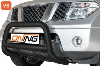 Frontbügel mit Querstreben für Nissan Navara D40 V6 2010-2015 SCHWARZ 70mm Gutachten