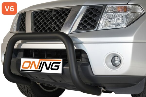 Frontbügel für Nissan Navara D40 V6 2010-2015 SCHWARZ 70mm Edelstahl Gutachten