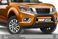 Frontbügel Unterfahrschutz für Nissan NP300 Navara 2015- SCHWARZ 70mm