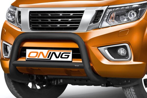 Frontbügel mit Querstreben für Nissan NP300 Navara 2015- SCHWARZ 70mm Gutachten