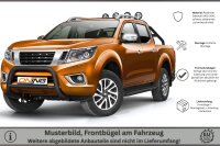 Frontbügel mit Querstreben für Nissan NP300 Navara 2015- SCHWARZ 70mm Gutachten