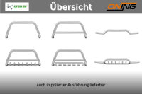 Frontbügel mit Querstreben für Nissan NP300 Navara 2015- SCHWARZ 70mm Gutachten